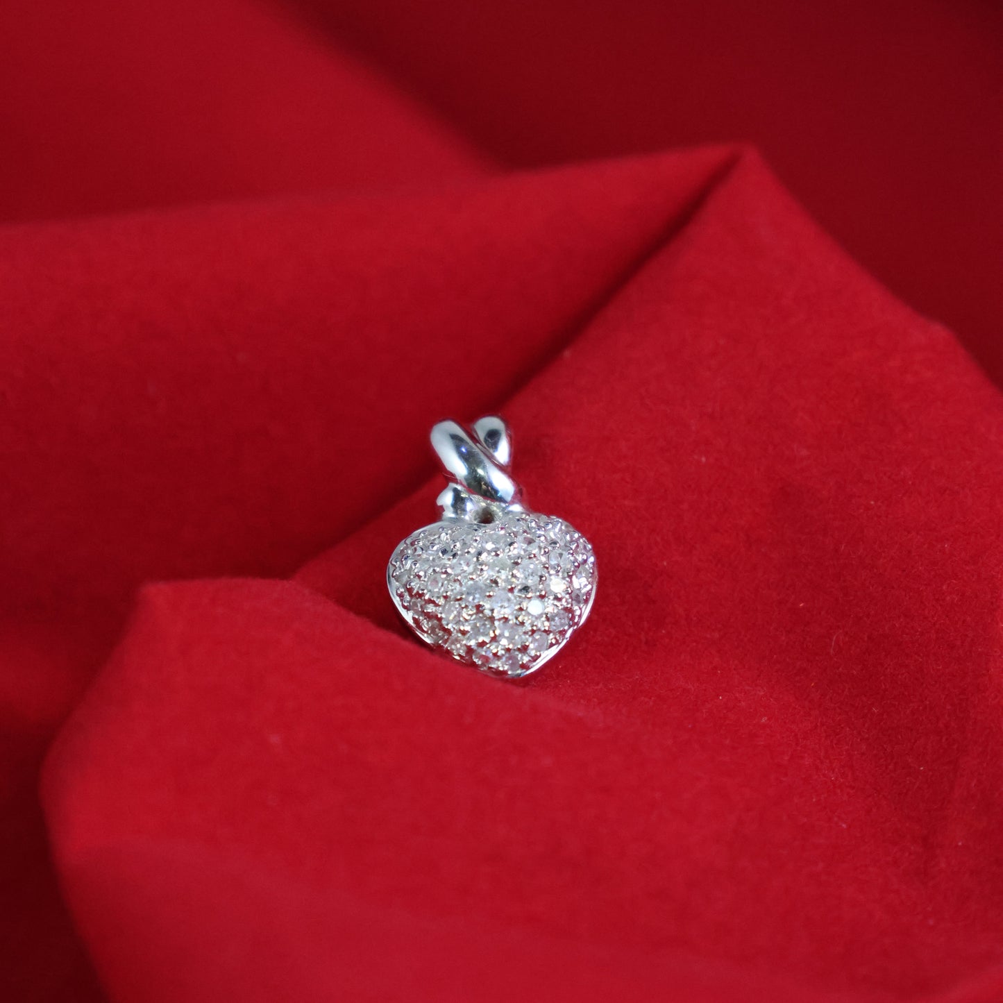 18KT wit gouden hartje hanger met briljant 26277/A