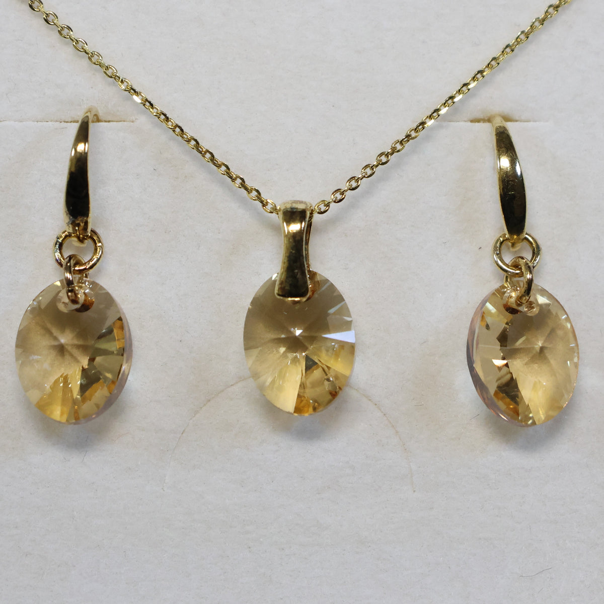 Spark 18kt vergulde Zilveren Halsketting met Swarovski kristal hanger NZG602812GS