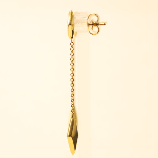 18KT gouden hangoorbellen 066168