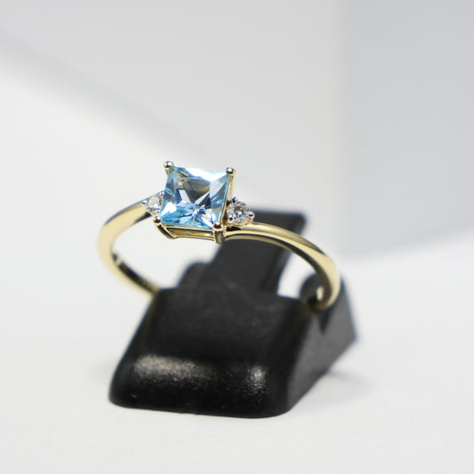 18KT geel gouden ring met topaas RS6643