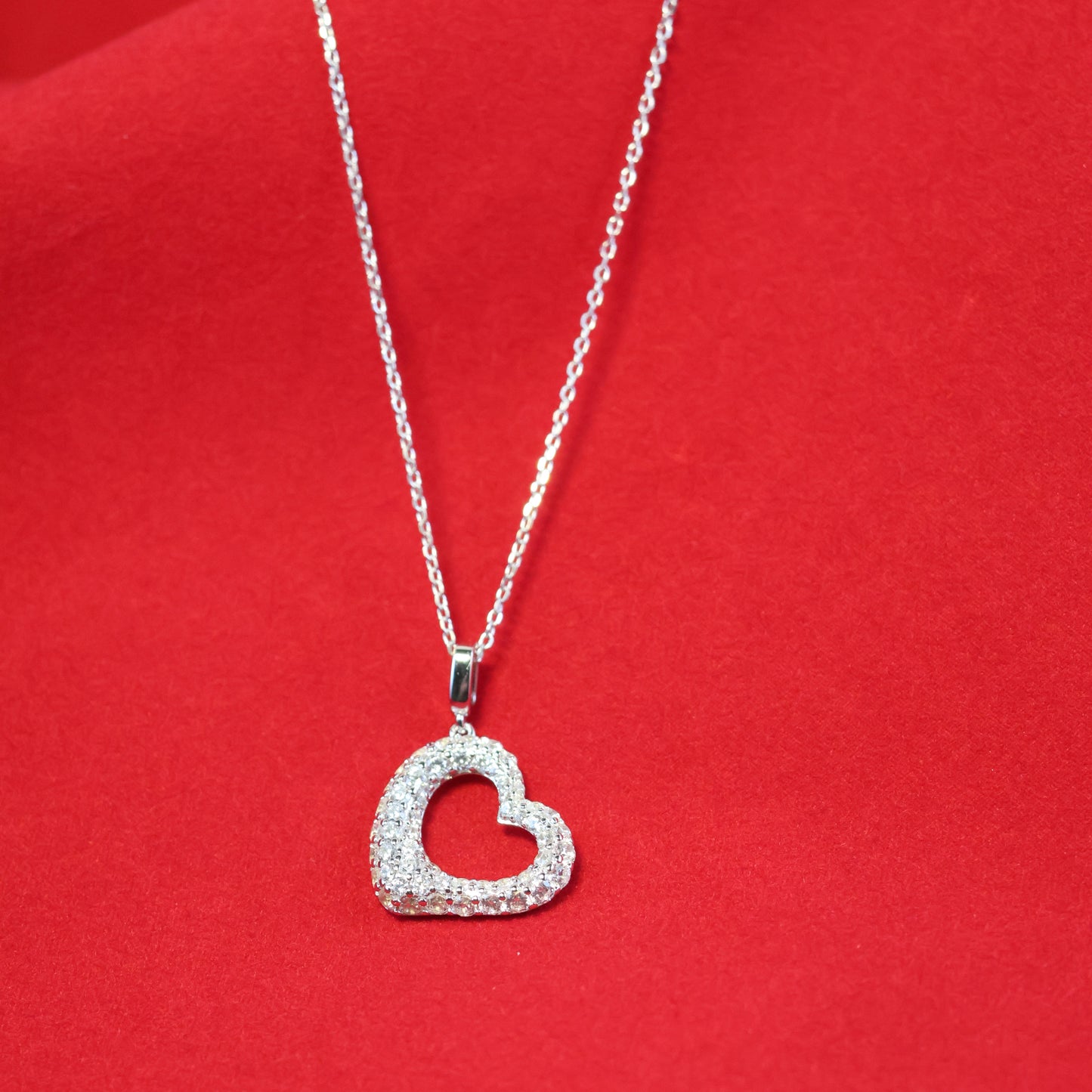 Naiomy Silver zilveren Halsketting met hartje N4X51