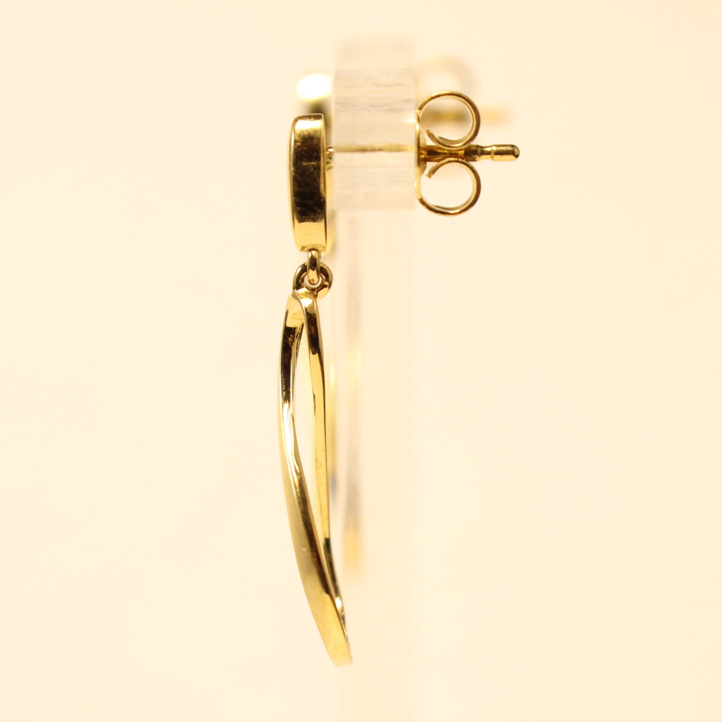 18KT gouden hangoorbellen 068239