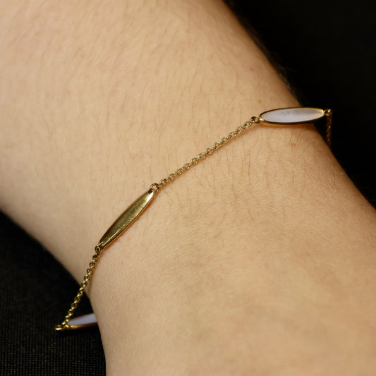 18KT gouden armband met parelmoer 060656N