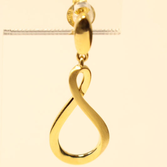 18KT gouden hangoorbellen 068239