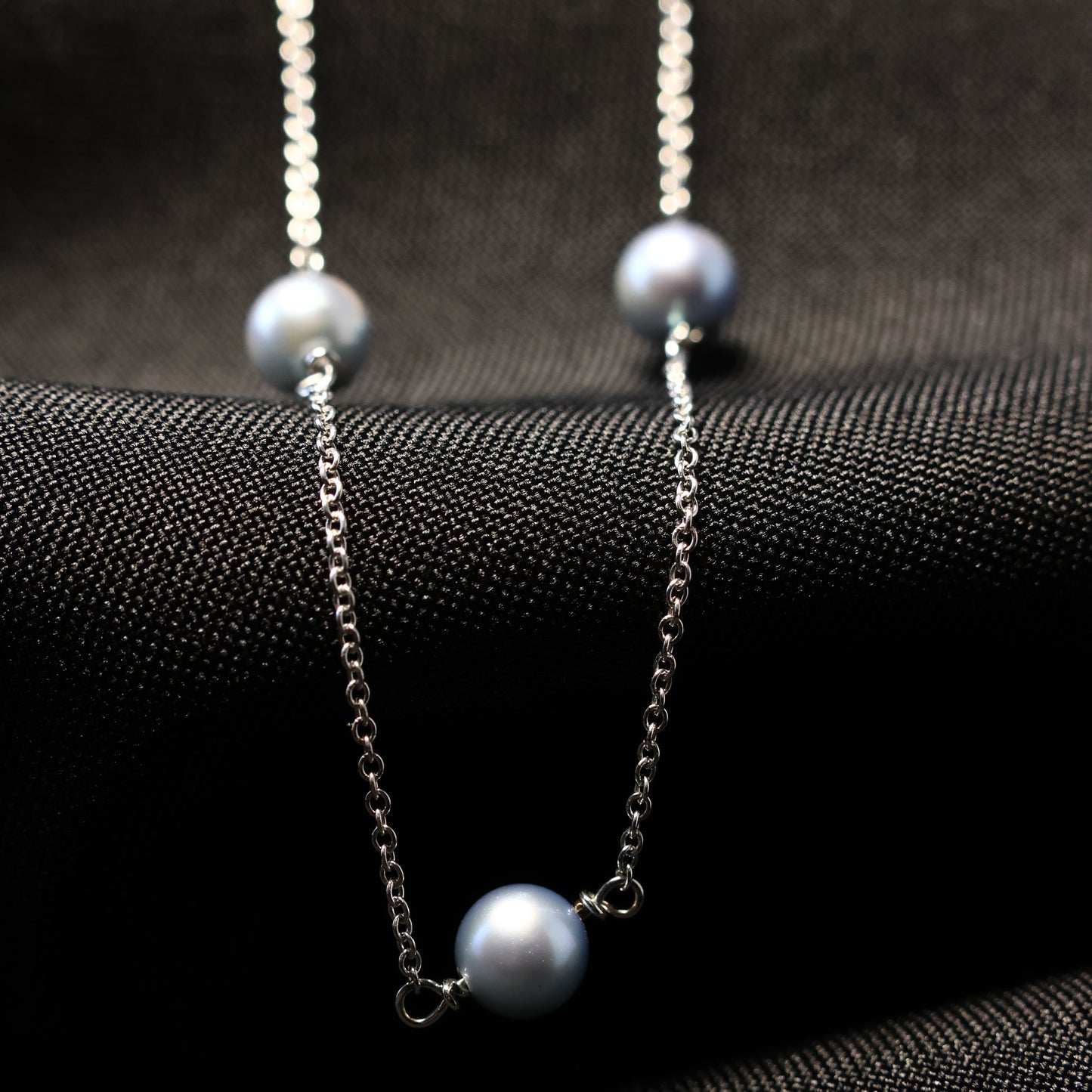 18KT wit gouden ketting met parel 058736P