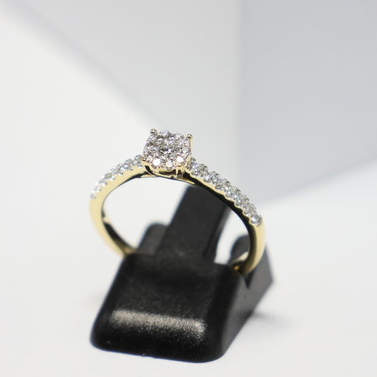 18KT geel gouden ring met briljant RS6649