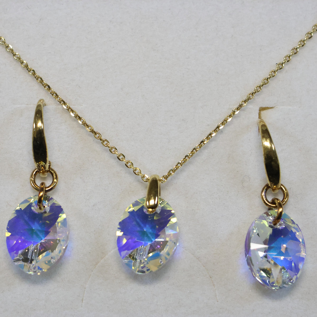 Spark vergoldete Silberkette mit blauen Swarovski-Kristallen NZG602812AB