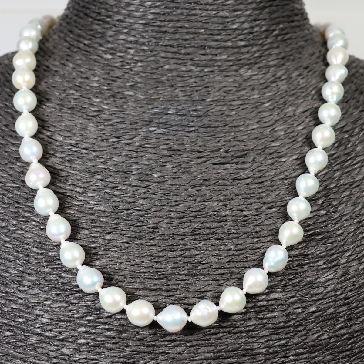 Parelketting 44cm 8mm zoetwaterparel zilveren slot 00946488