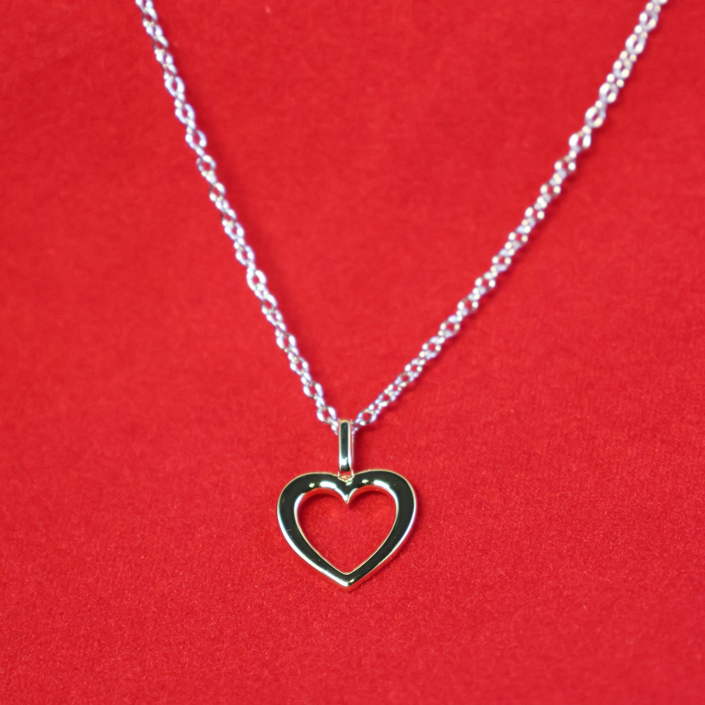 Naiomy silver zilveren ketting met verguld Hartje N3O52