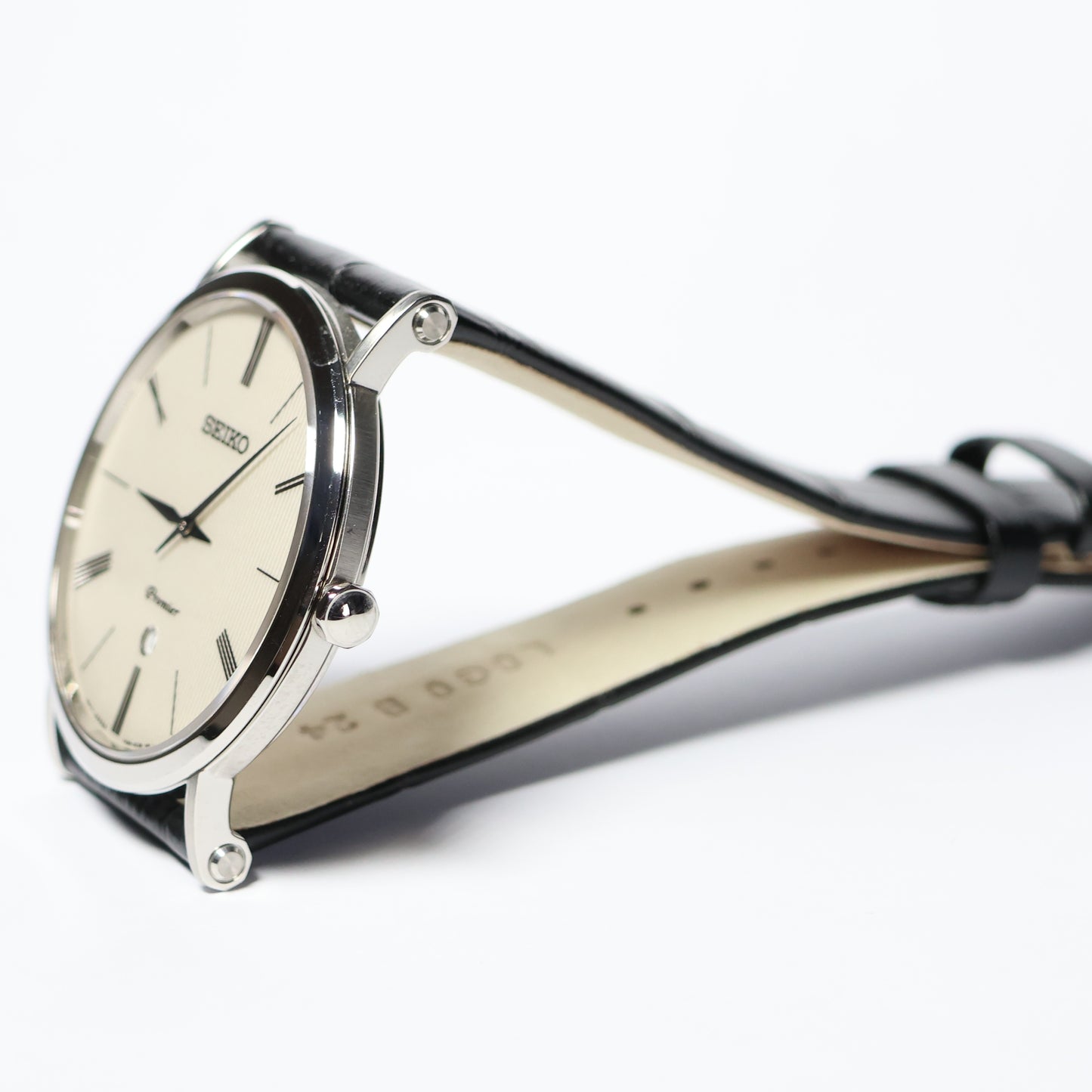 Seiko horloge SKP395P1 Premier quartz wit
