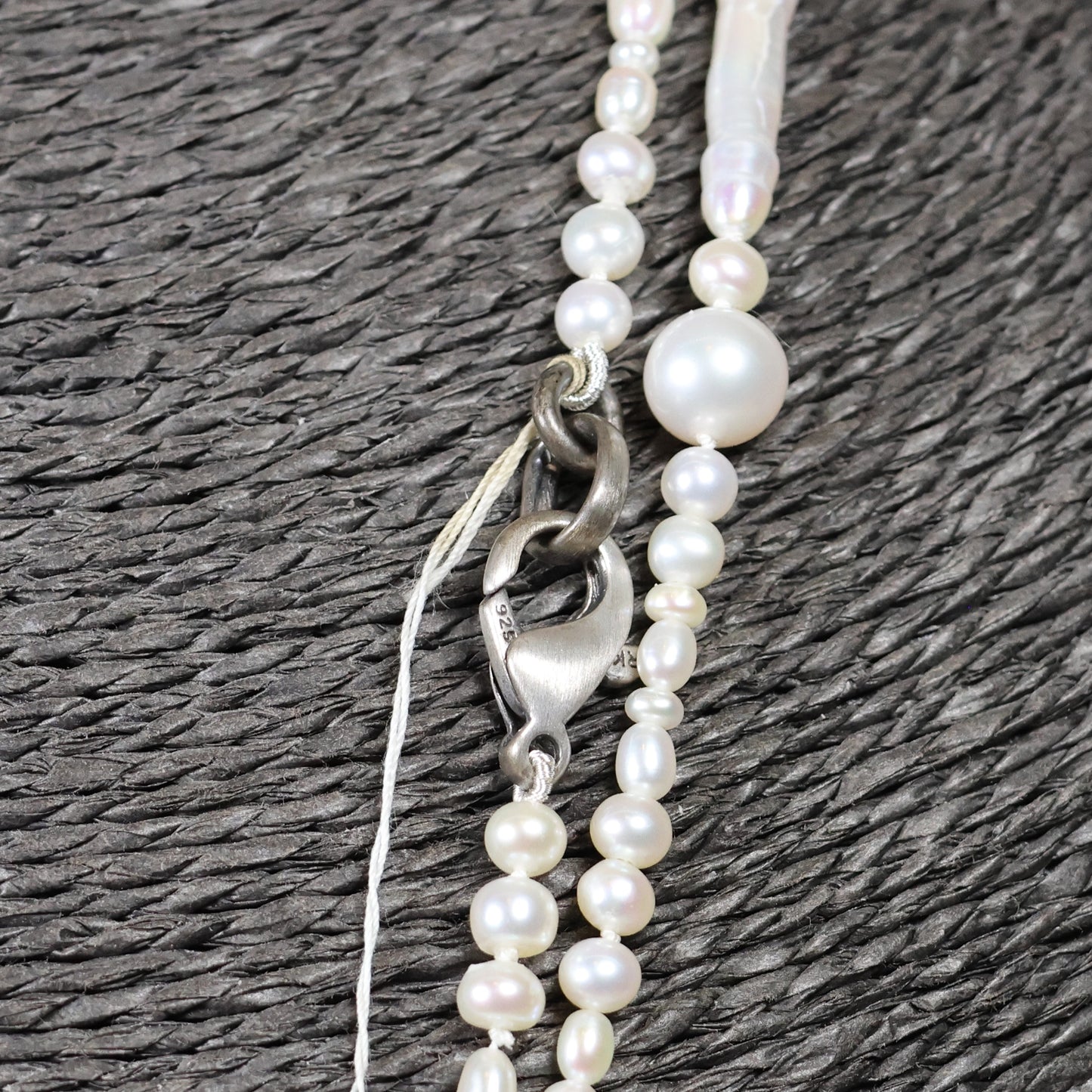 Parelketting 115cm diverse zoetwaterparel zilveren slot