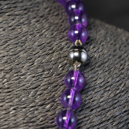 Ametist Halssnoer met zilveren magneetslot 00528160