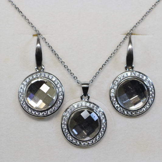 Spark zilveren ketting met Swarovski kristallen hanger NC203510