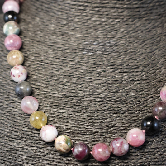 Toermalijn Multi Halssnoer met zilveren slot 00429884