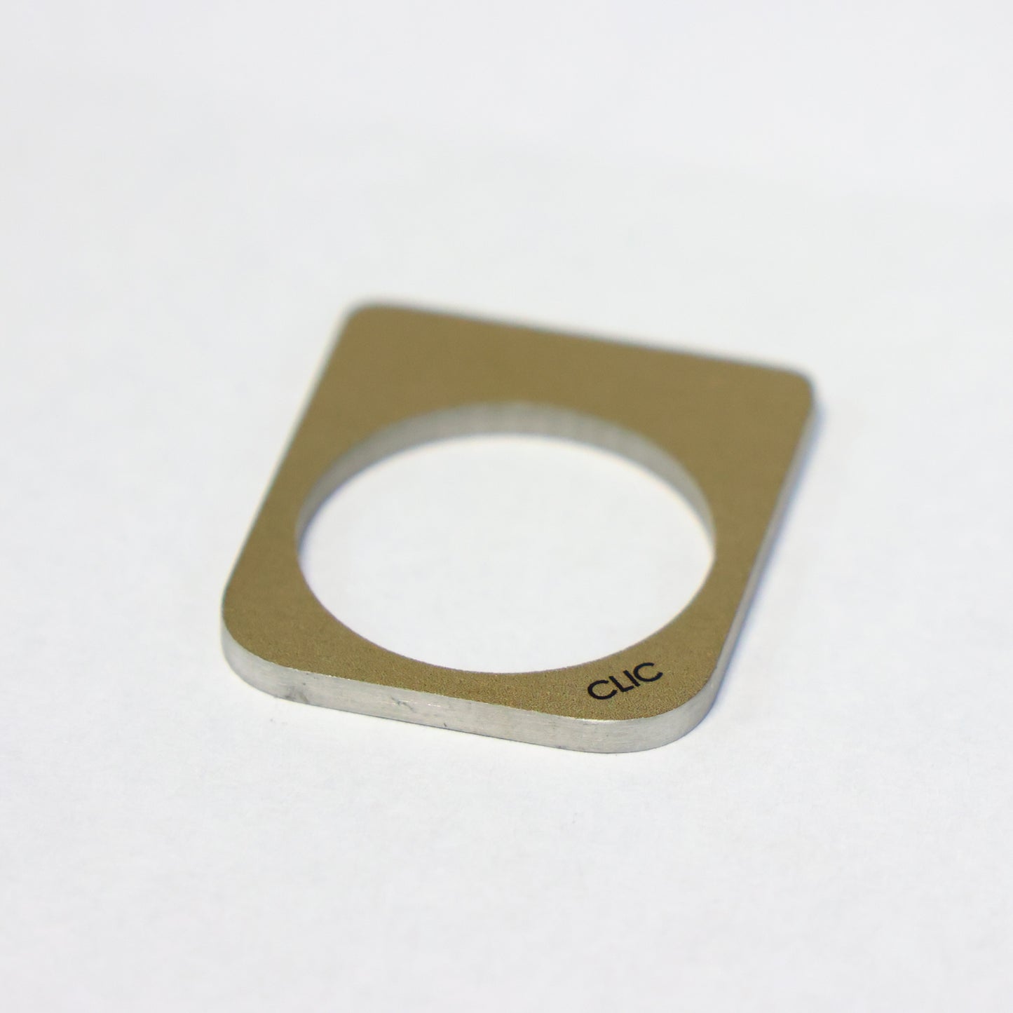 CLIC Aluminium ring gold maat: 60