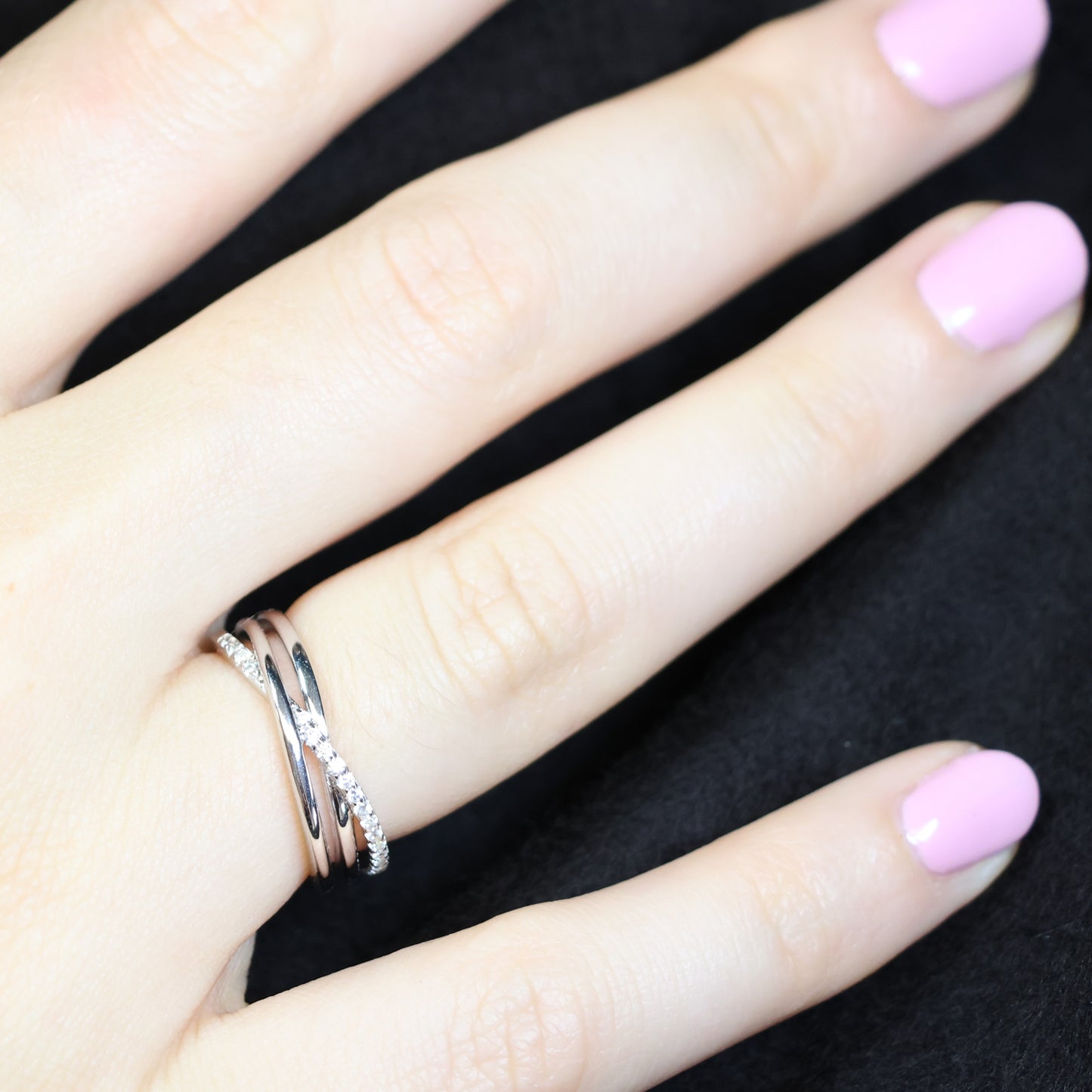 Naiomy Silver zilveren ring met zirconia stenen N4J64