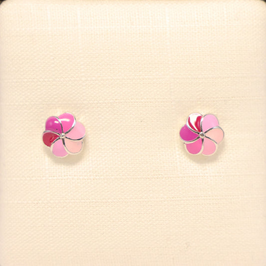 Zilveren Kids bloem Oorbellen 438194