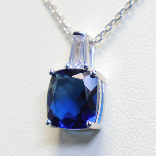 Naiomy zilveren ketting met blauwe hanger N5L59