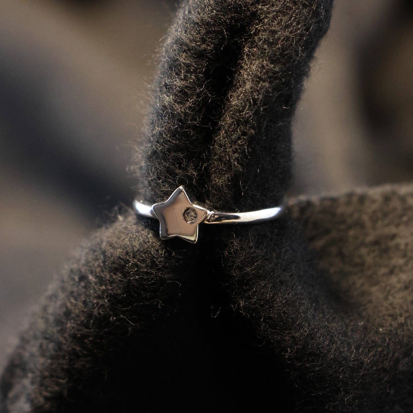 Zilveren Kids ster ring 11337