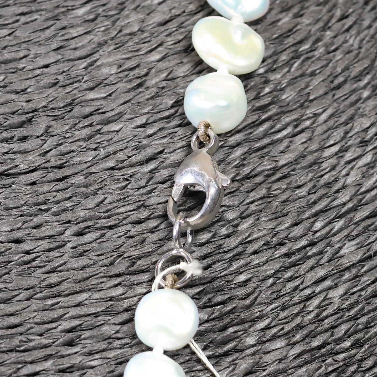 Parelketting 65cm baroque 9mm zoetwaterparels zilveren slot ZCEV133