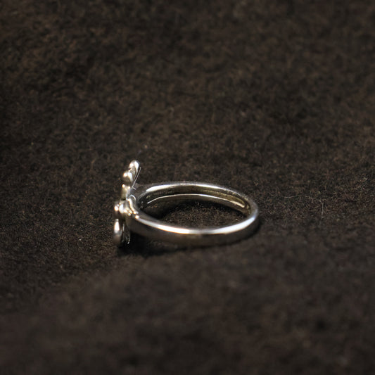 Zilveren Kids bloem ring 82219