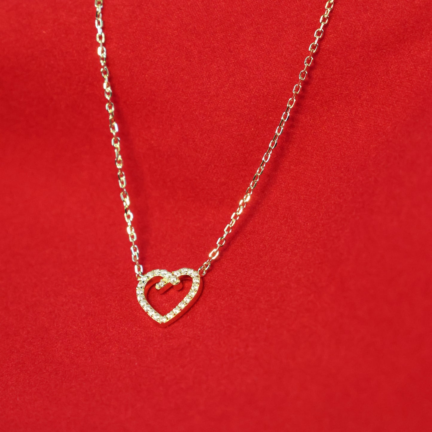 Naiomy silver vergulde zilveren ketting met Hartje N3Z71