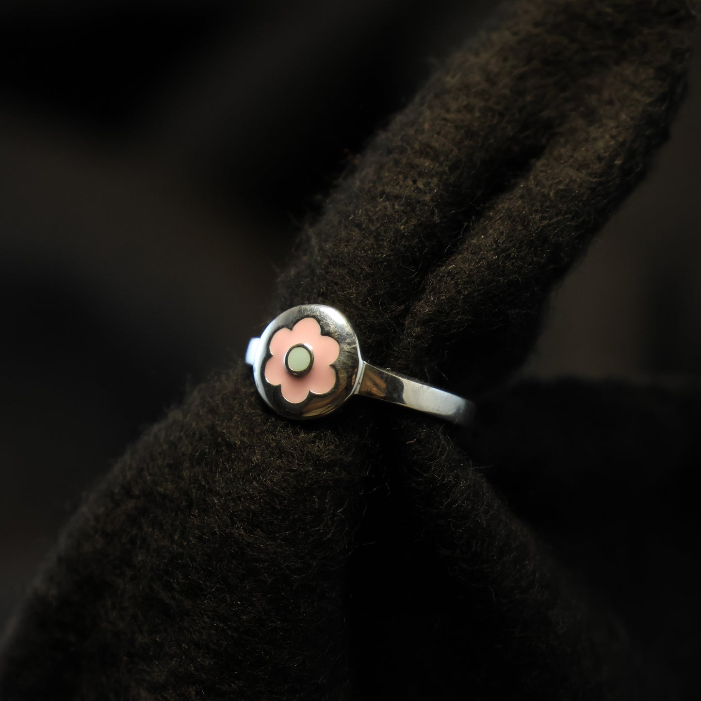 Zilveren Kids bloem ring 15965