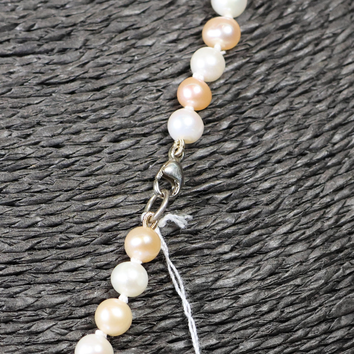 Parelketting 53cm 4mm zoetwaterparel zilveren slot