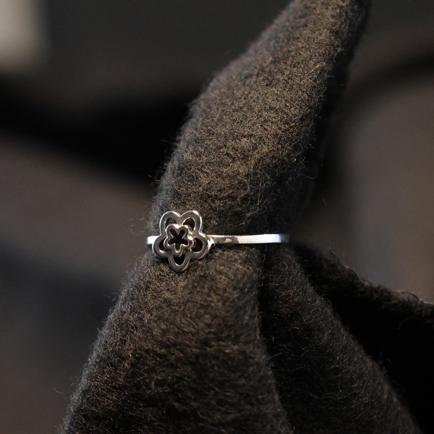 Zilveren Kids bloem ring 998304