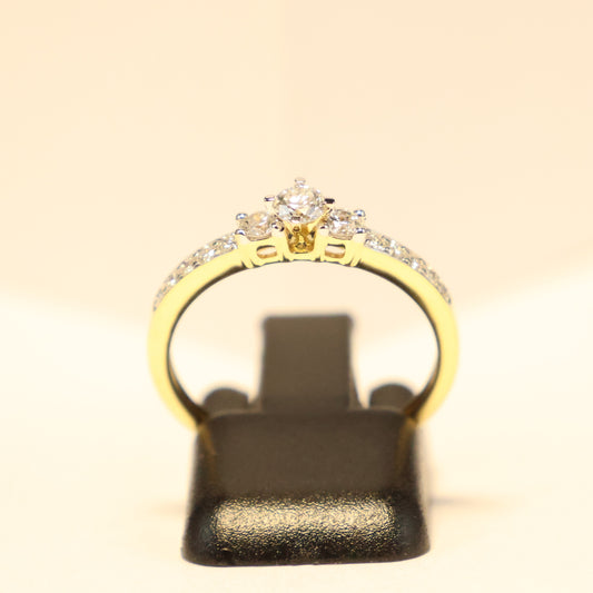 18KT geel gouden ring met briljant RS6664