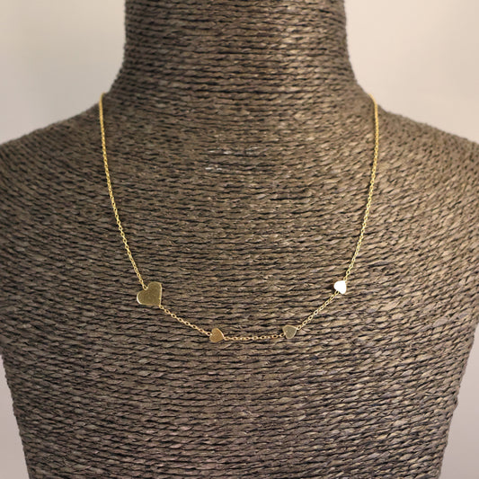 Gouden Ketting 18kt met hartjes 065162/42