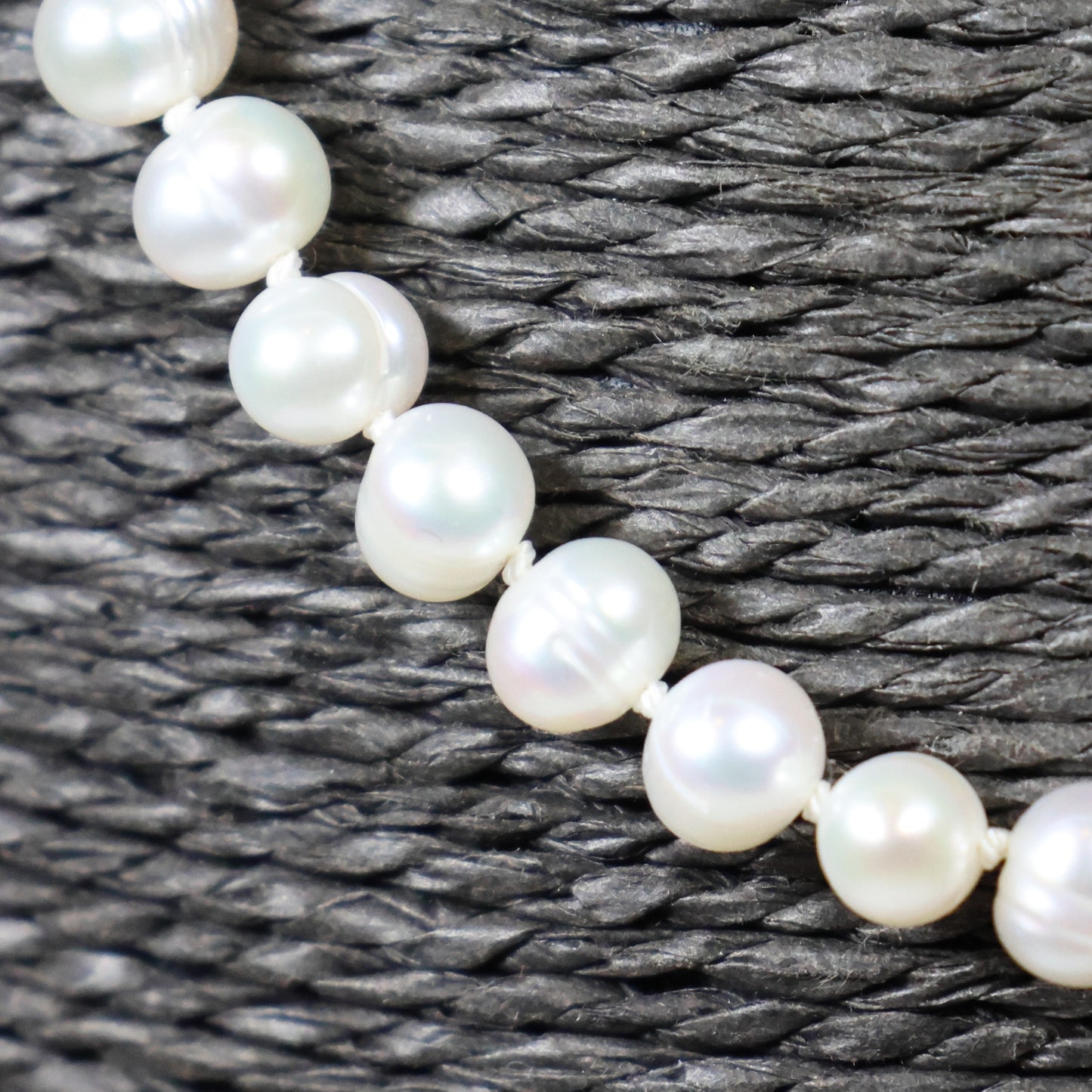 Parelketting 48cm 5mm zoetwaterparel zilveren slot