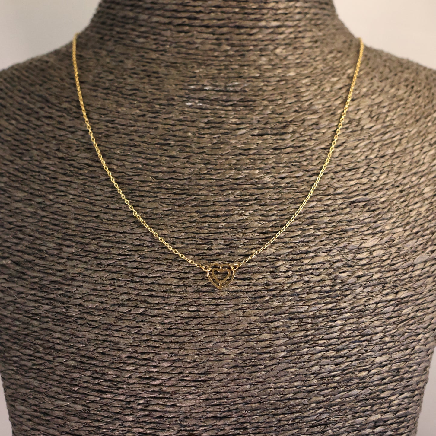 Ketting geel goud 18kt met hartje 065667/42