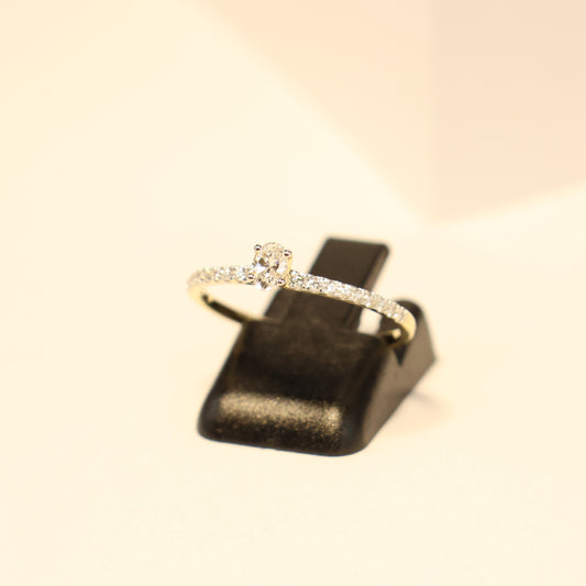 18KT geel gouden ring met briljant RS6647