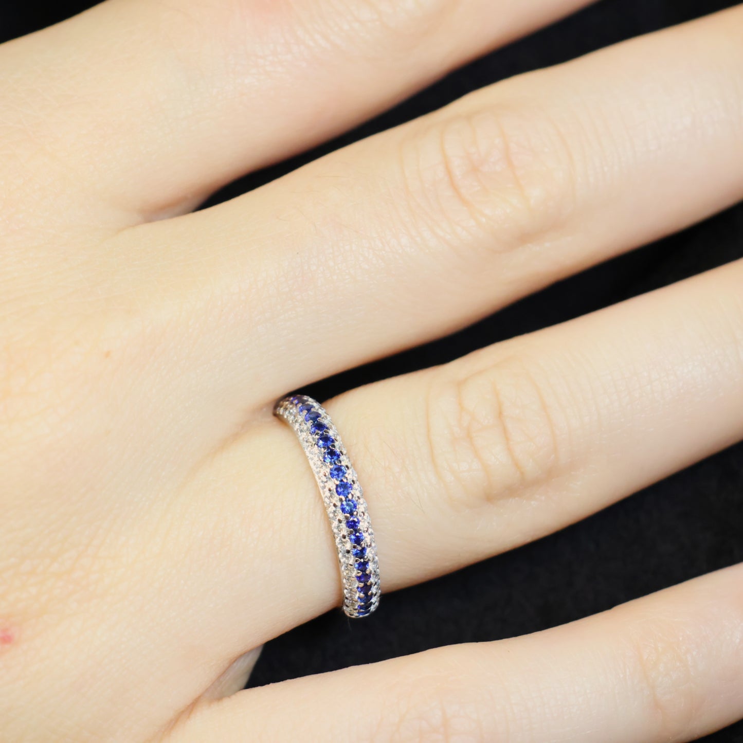 Naiomy Silver zilveren ring met Blauwe steen N3U63