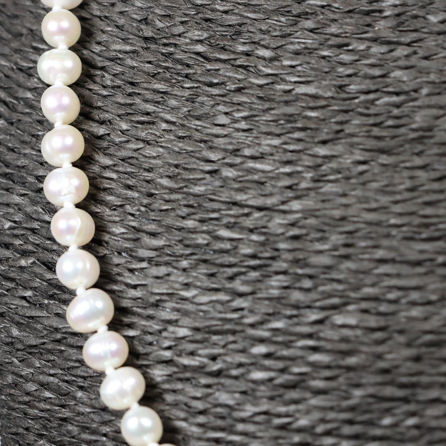 Parelketting 52cm 5mm zoetwaterparel zilveren slot