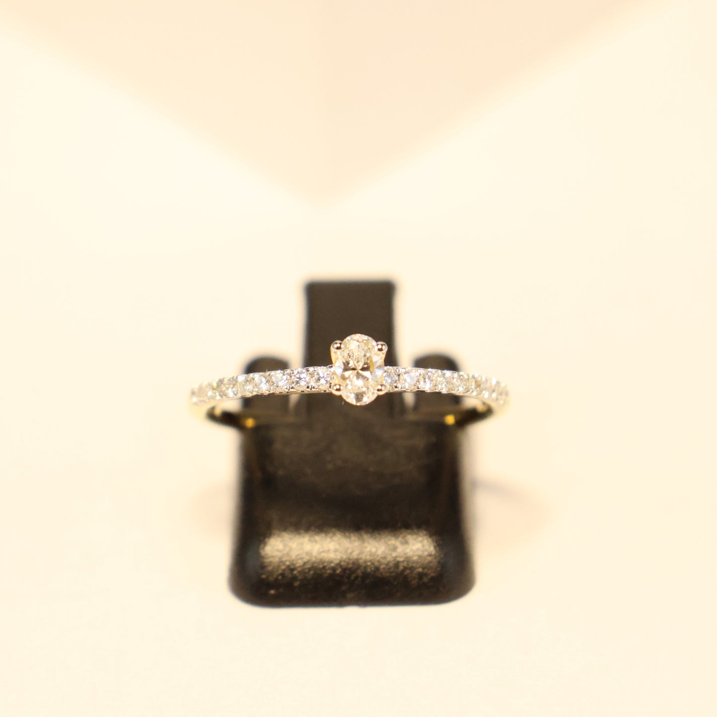18KT geel gouden ring met briljant RS6647