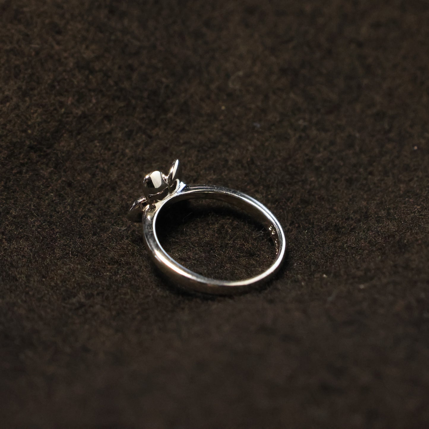 Zilveren Kids bloem ring 121510