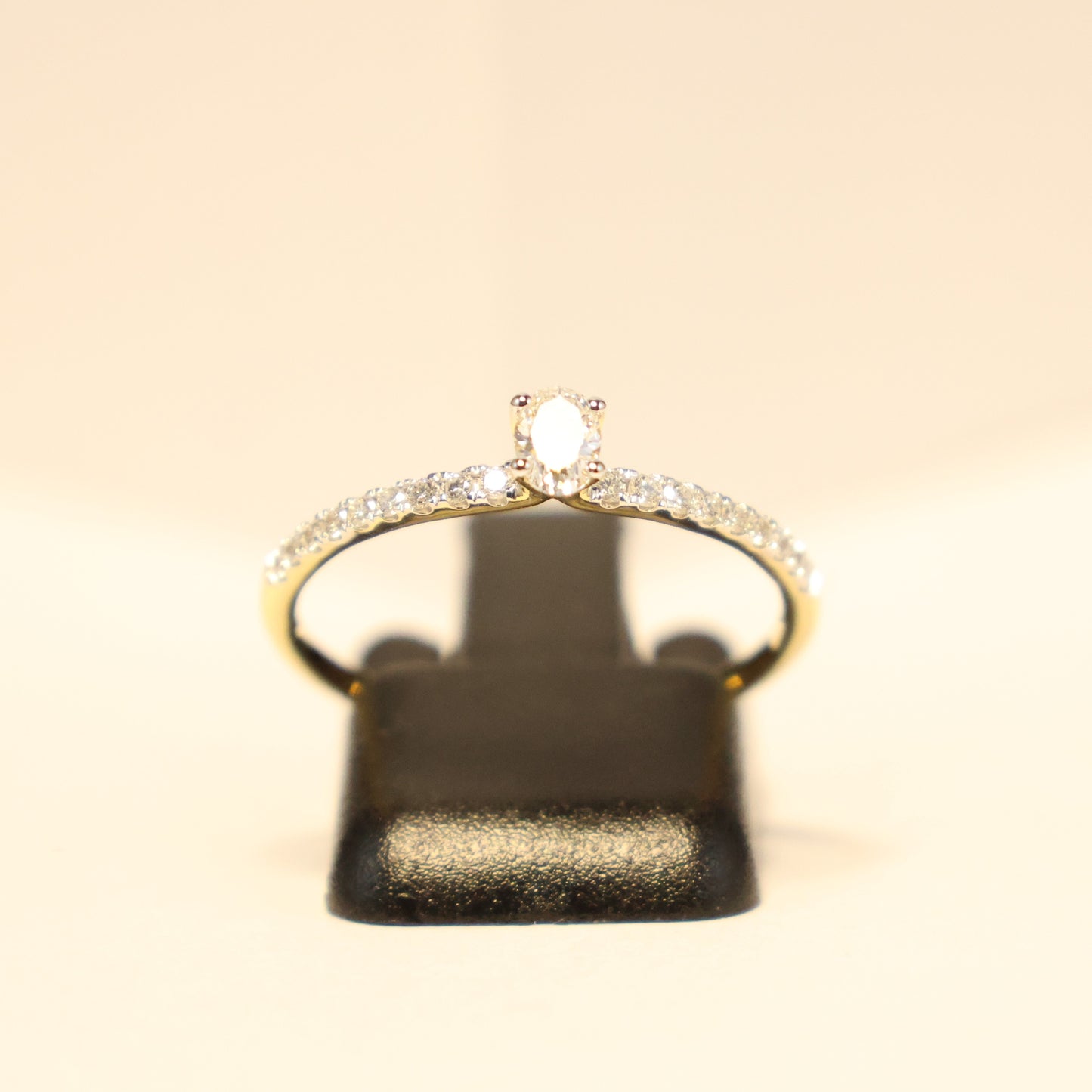18KT geel gouden ring met briljant RS6647