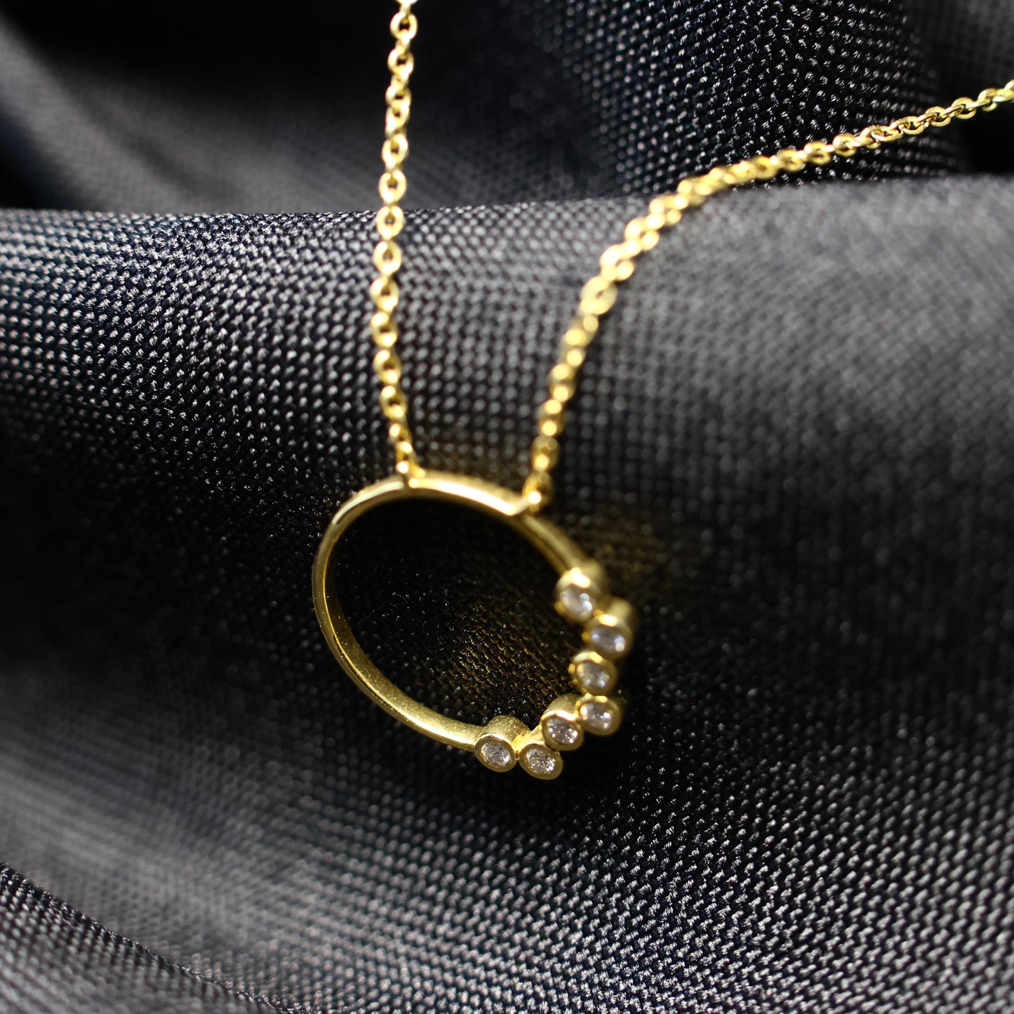 geel gouden Ketting met tussenstuk 065086/A