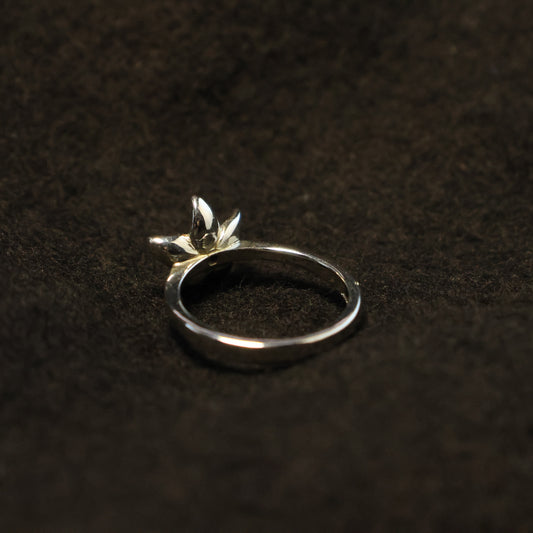 Zilveren Kids bloem ring 137822