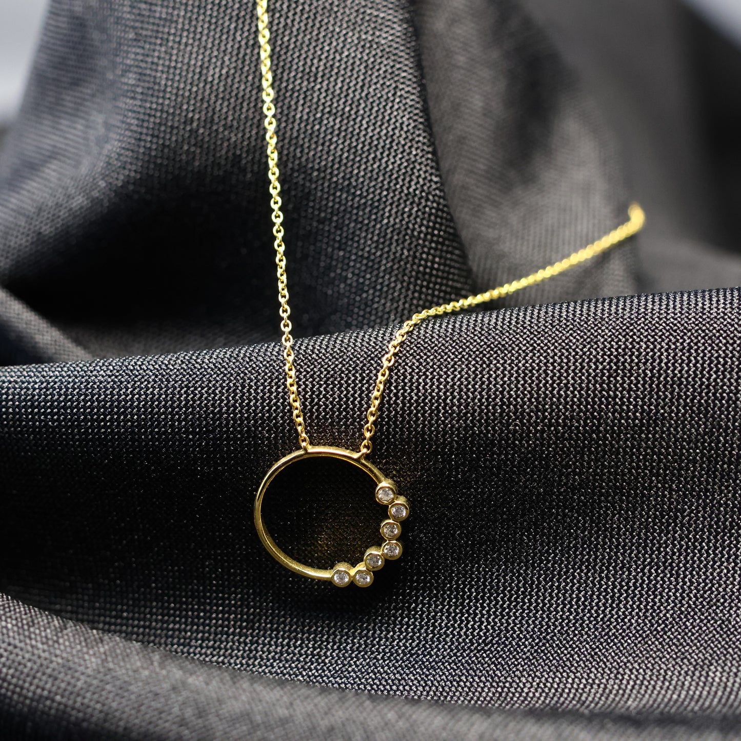 geel gouden Ketting met tussenstuk 065086/A