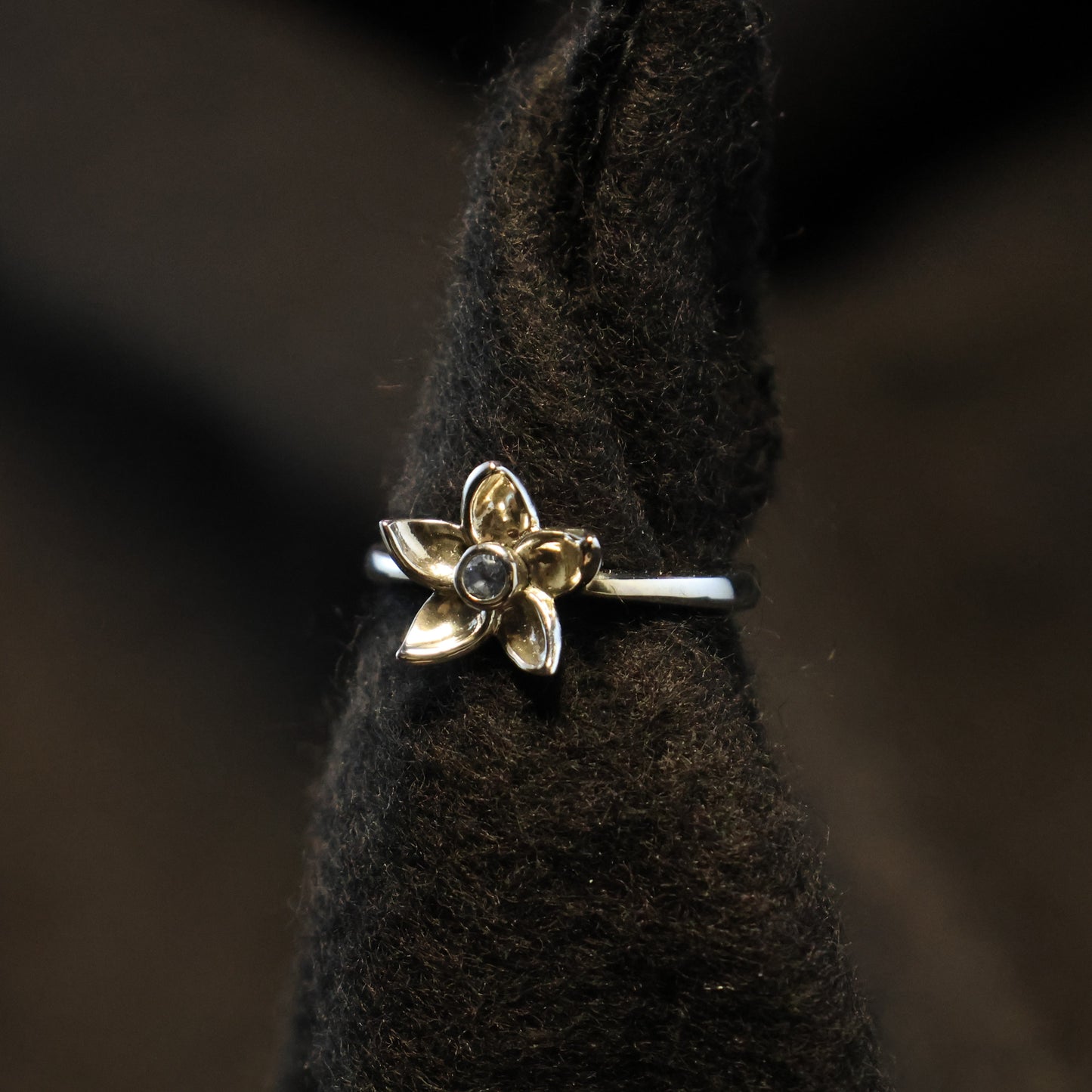 Zilveren Kids bloem ring 137822