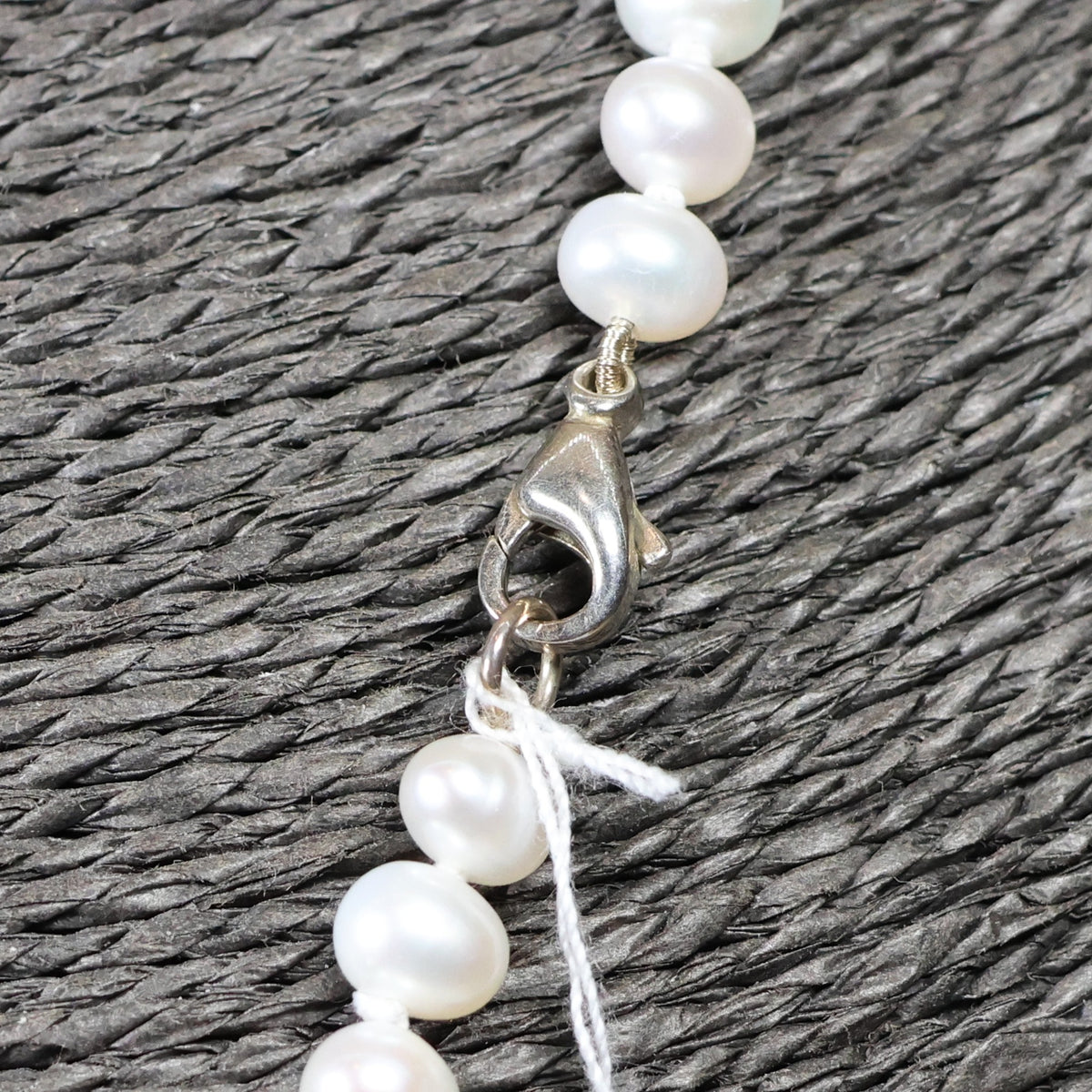 Parelketting 50cm 5mm zoetwaterparel zilveren slot