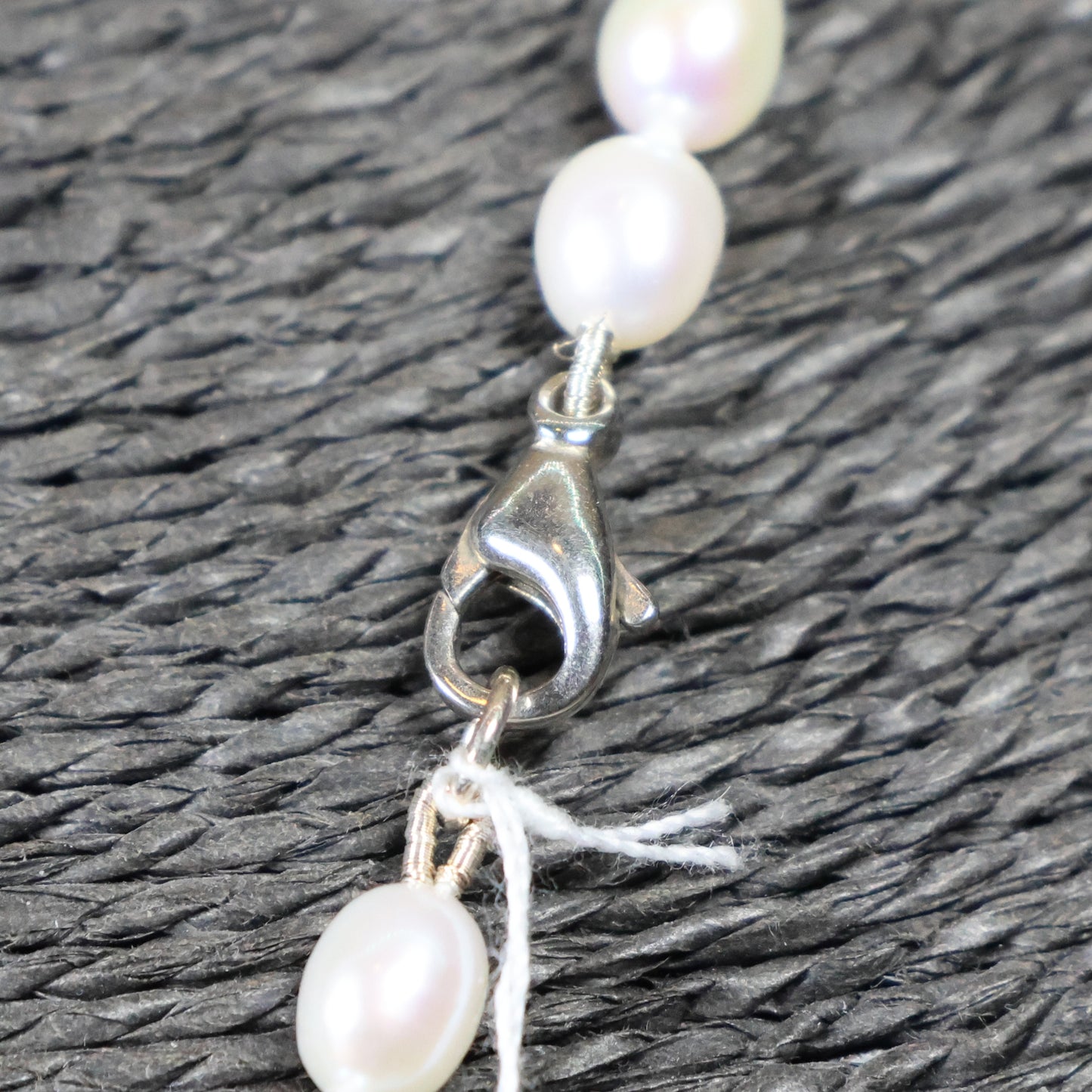 Parelketting 47cm 7mm zoetwaterparel zilveren slot