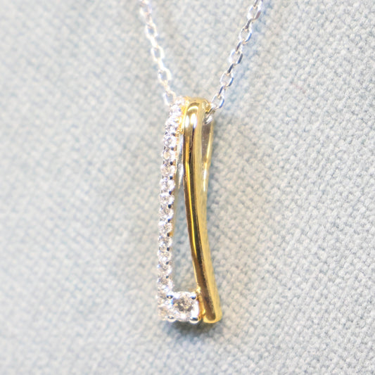 Naiomy silver zilveren ketting met bicolor hanger N4U52