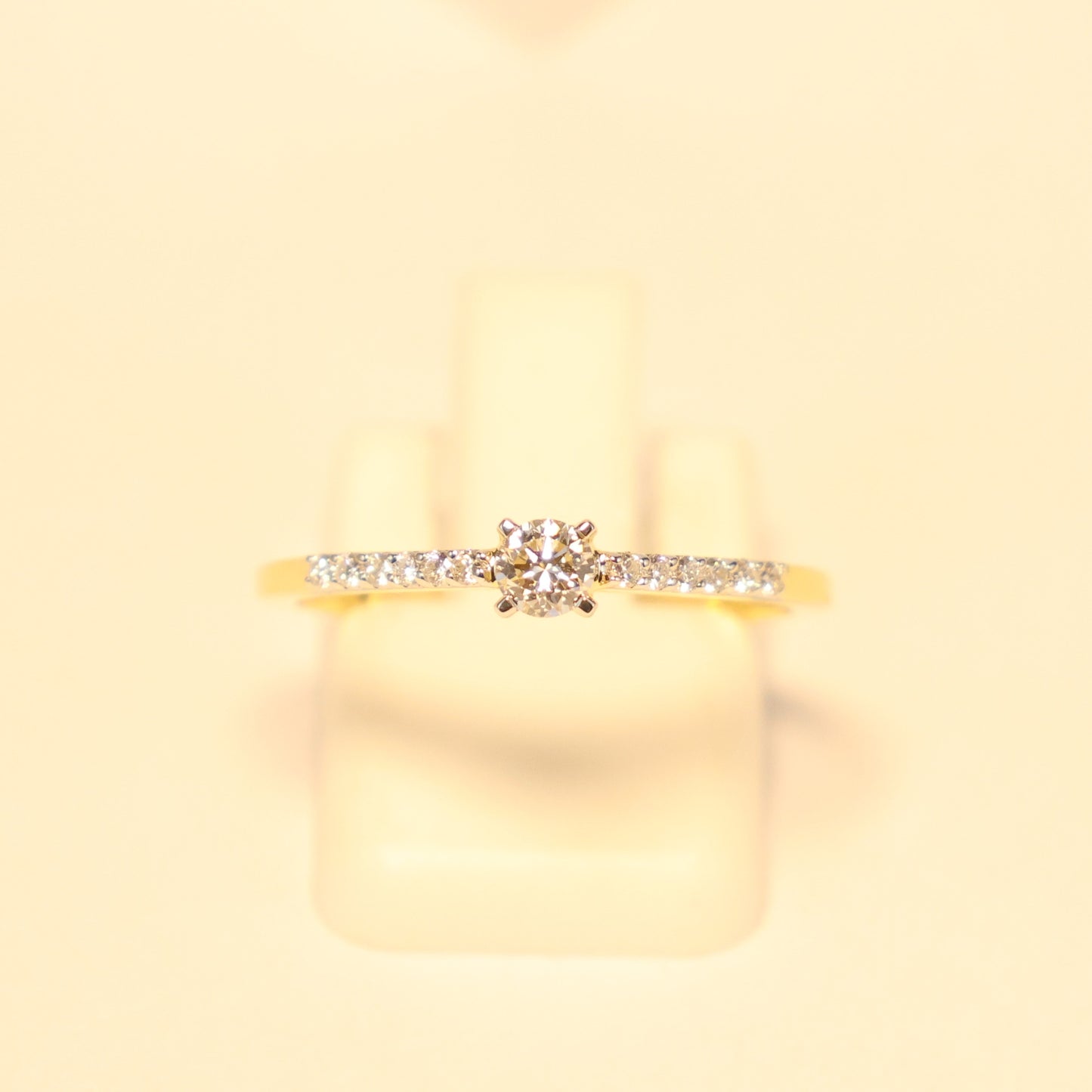 18KT geel gouden ring met briljant RS6662