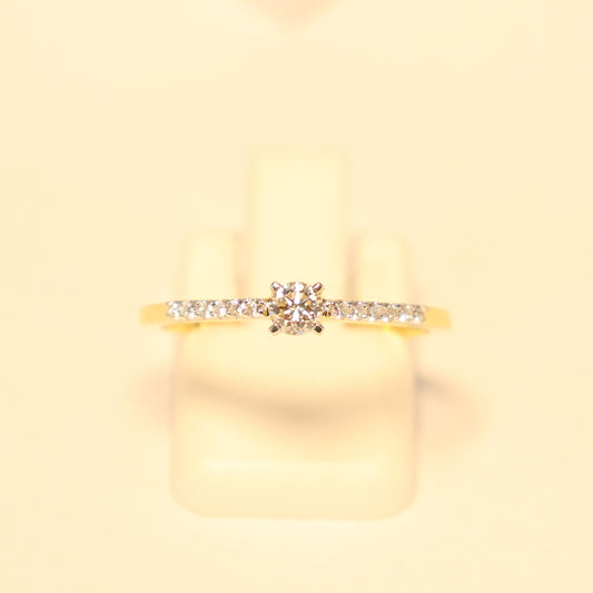 18KT geel gouden ring met briljant RS6662