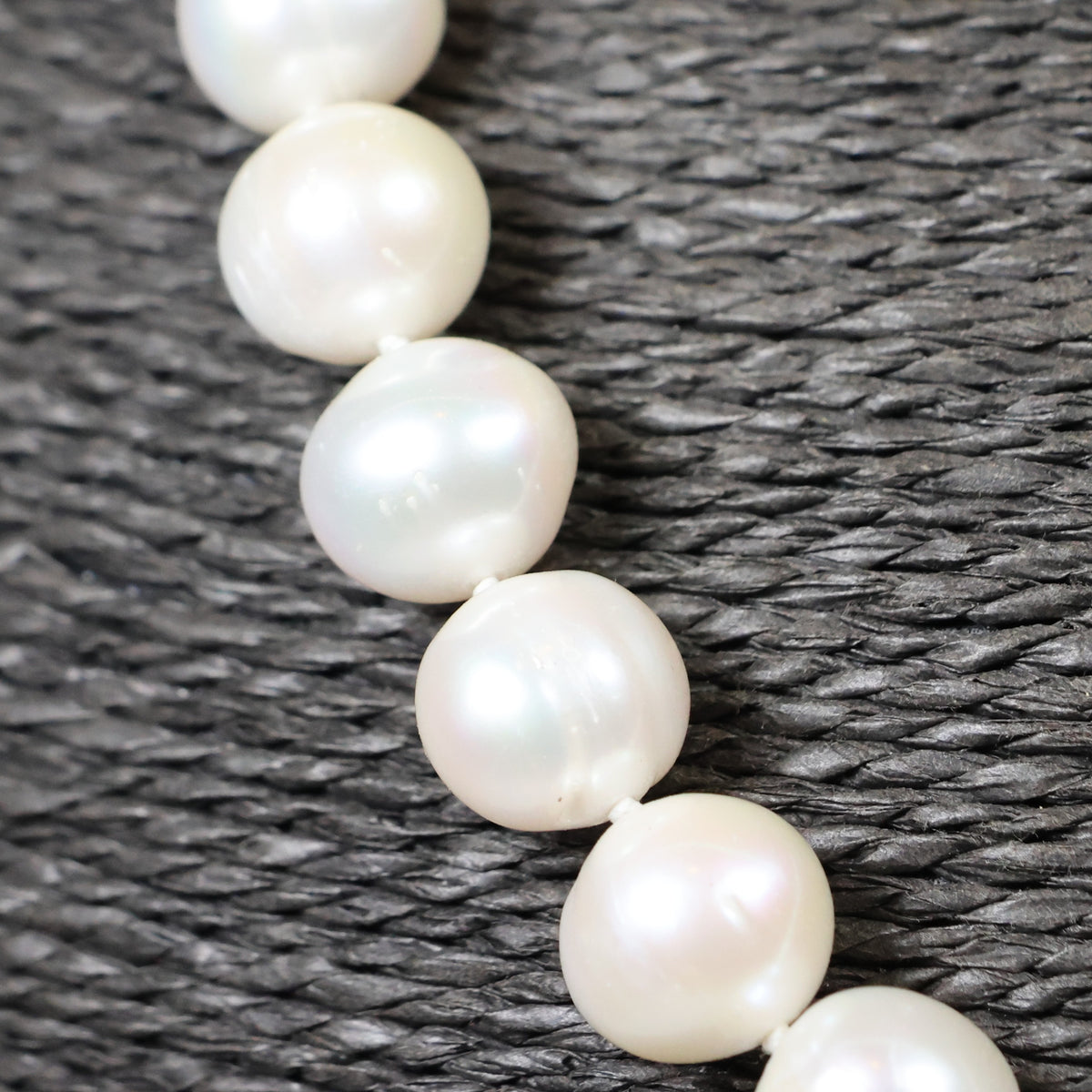 Parelketting 50cm 12mm zoetwaterparel zilveren magneetslot