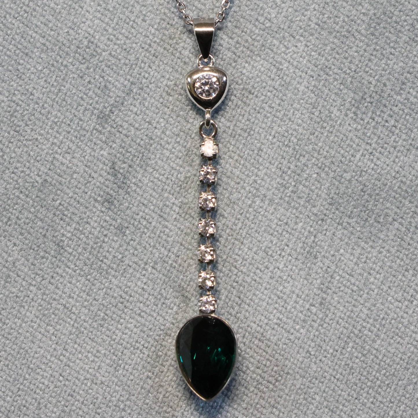 Spark zilveren ketting met Swarovski kristallen hanger NCC432010EM